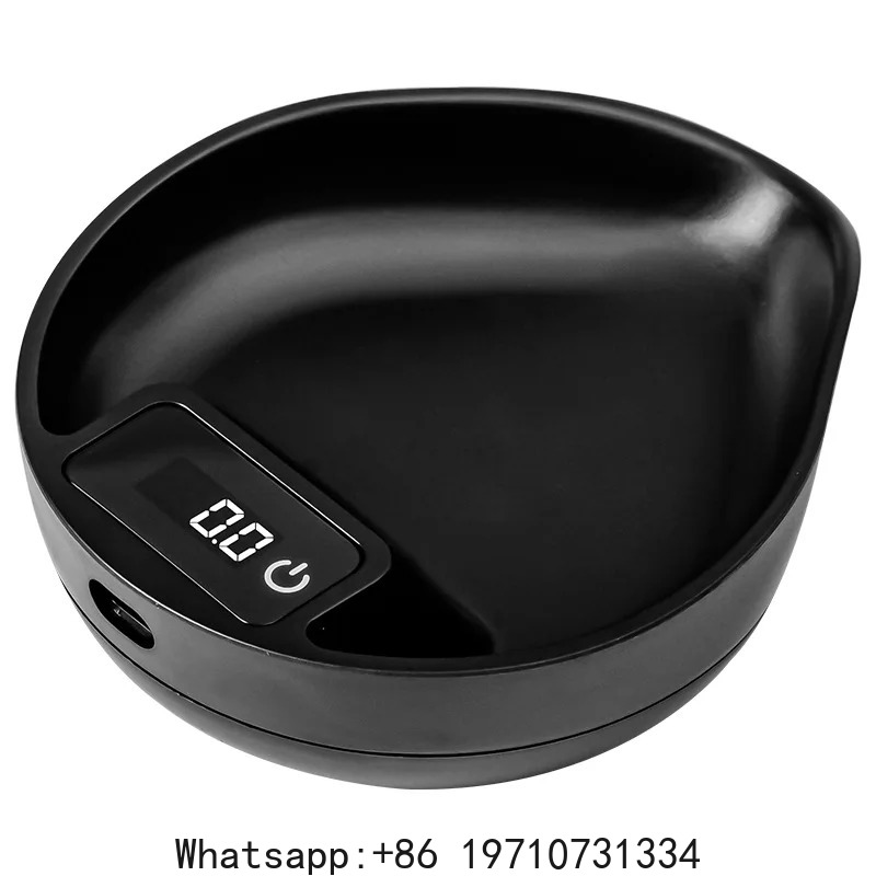 Coffee Bean Scale - เครื่องชั่งกาแฟดิจิตอลขนาดเล็ก ความแม่นยำ 0.1 กรัม เครื่องชั่งน้ำหนักสำหรับชงเอสเพรสโซ พร้อมถาดใส่เมล็ดกาแฟ