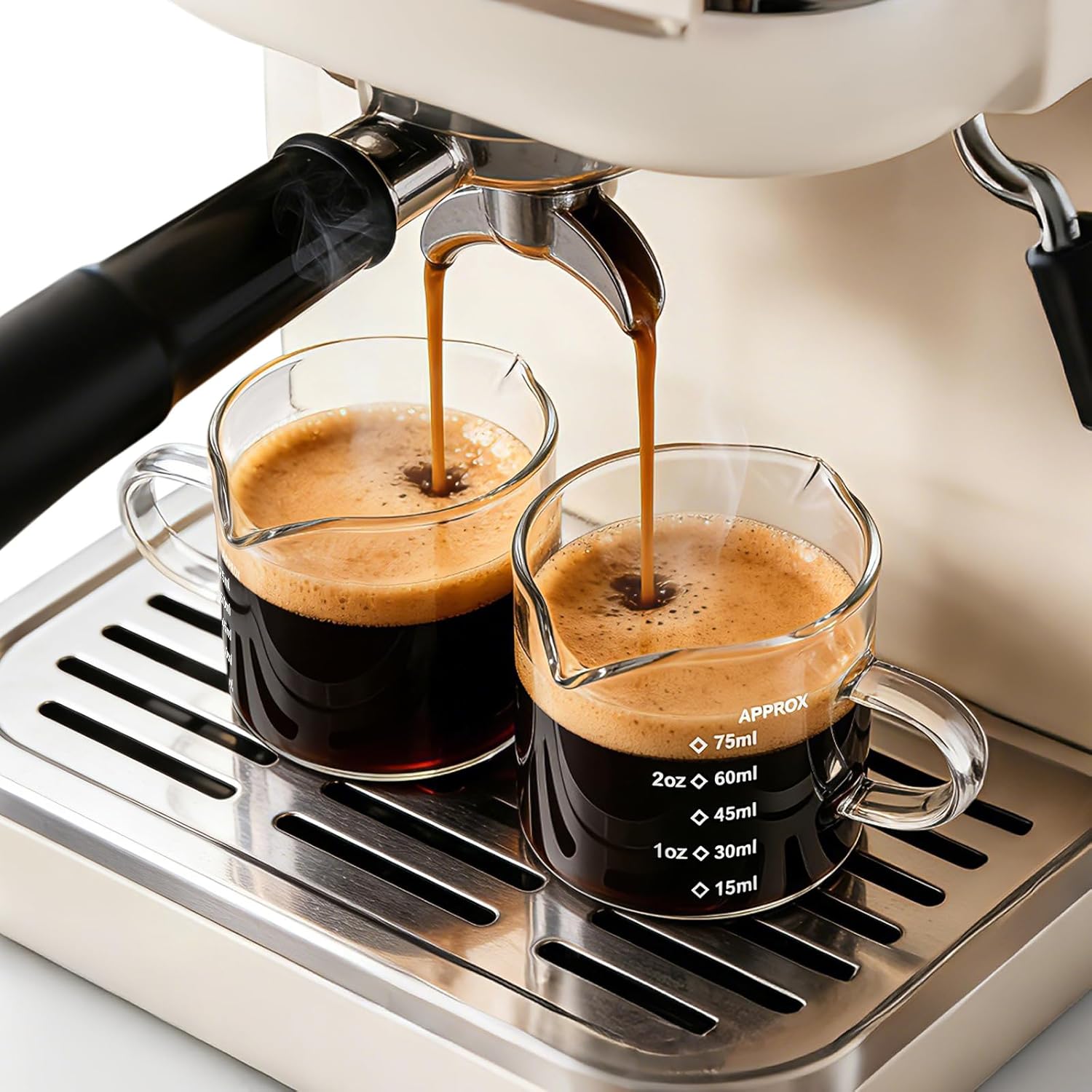 Coffee Bean Scale - 1/2 ชิ้น แก้วเอสเพรสโซ 2.5 ออนซ์ แก้วช็อตเอสเพรสโซ