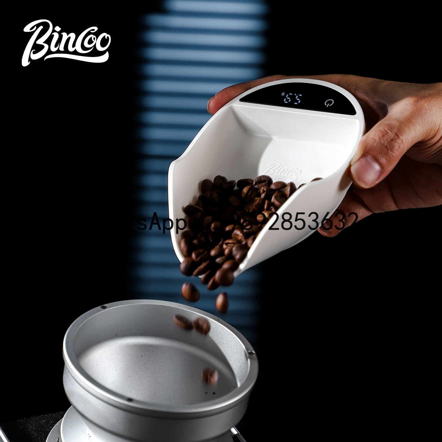 Coffee Bean Scale - เครื่องชั่งกาแฟอิเล็กทรอนิกส์ XL แบบจานรองเมล็ดกาแฟ สำหรับชงกาแฟแบบอิตาเลียน พร้อมจอแสดงผล ใช้ได้กับชา