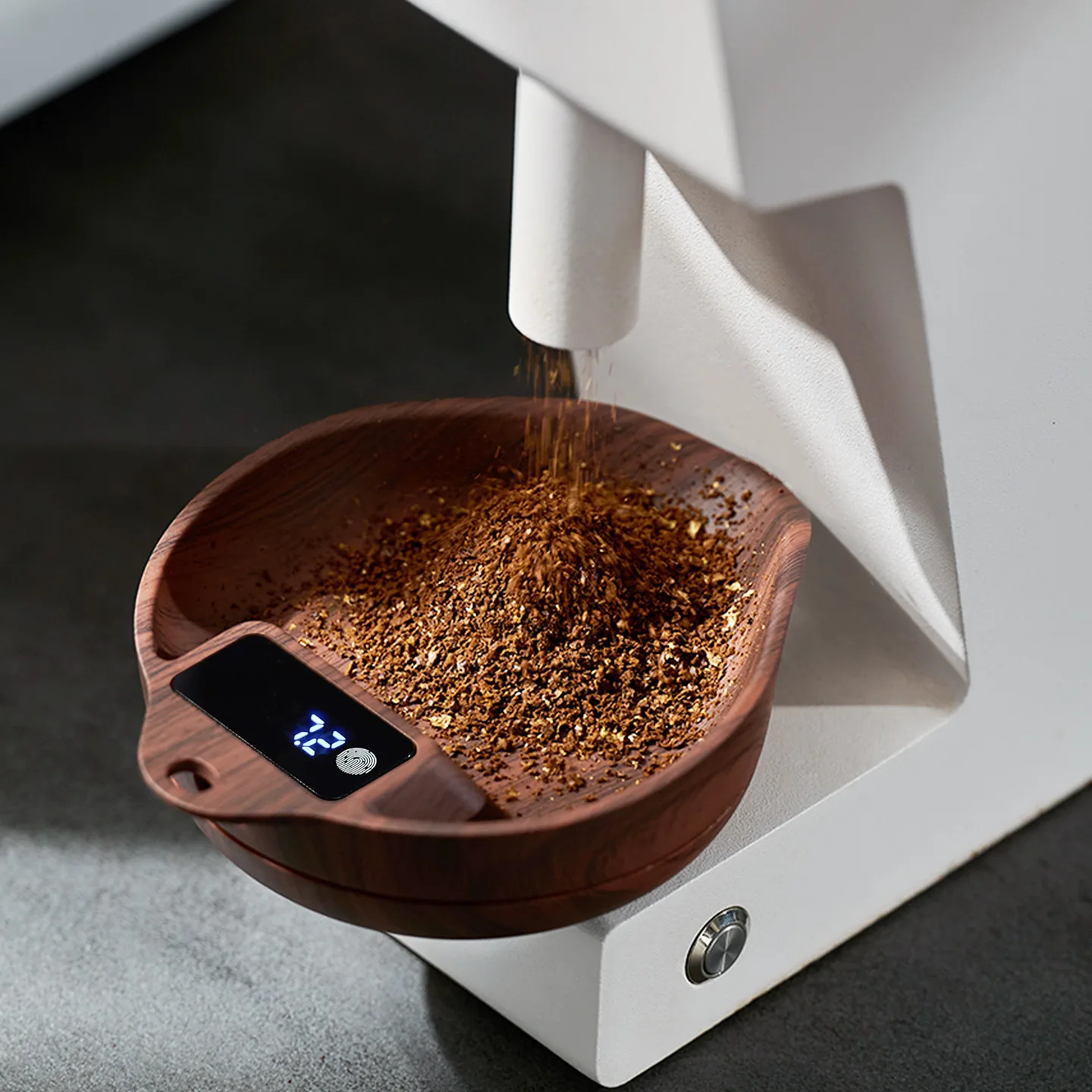 Coffee Bean Scale - เครื่องชั่งตวงกาแฟพร้อมถาดรองเมล็ดกาแฟ เครื่องชั่งเมล็ดกาแฟบดละเอียดสำหรับเอสเพรสโซ่ กาแฟดริป เครื่องบดกาแฟ สำหรับบาริสต้าใช้ในบ้าน
