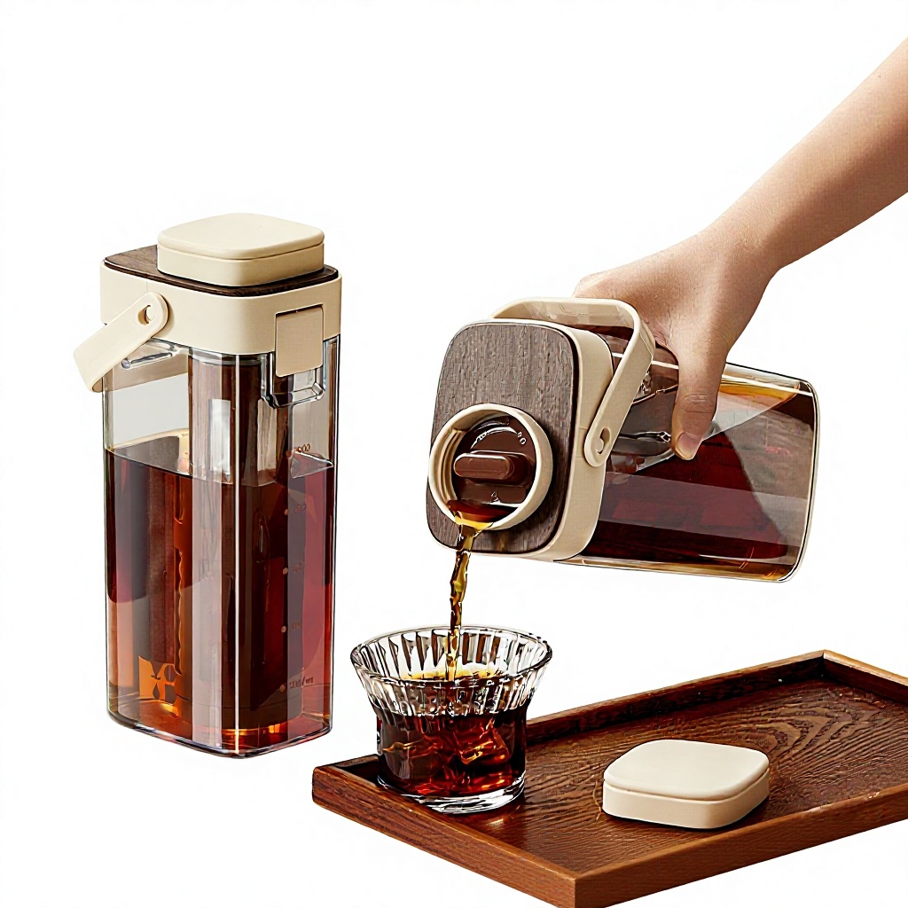Coffee Tea Pot - กระติกน้ำร้อน/เย็นขนาดใหญ่สำหรับชงกาแฟแบบ Cold Brew ชาผลไม้ ภาชนะสำหรับใช้ในครัวเรือน ถ้วยชงเครื่องดื่มเกรดอาหาร