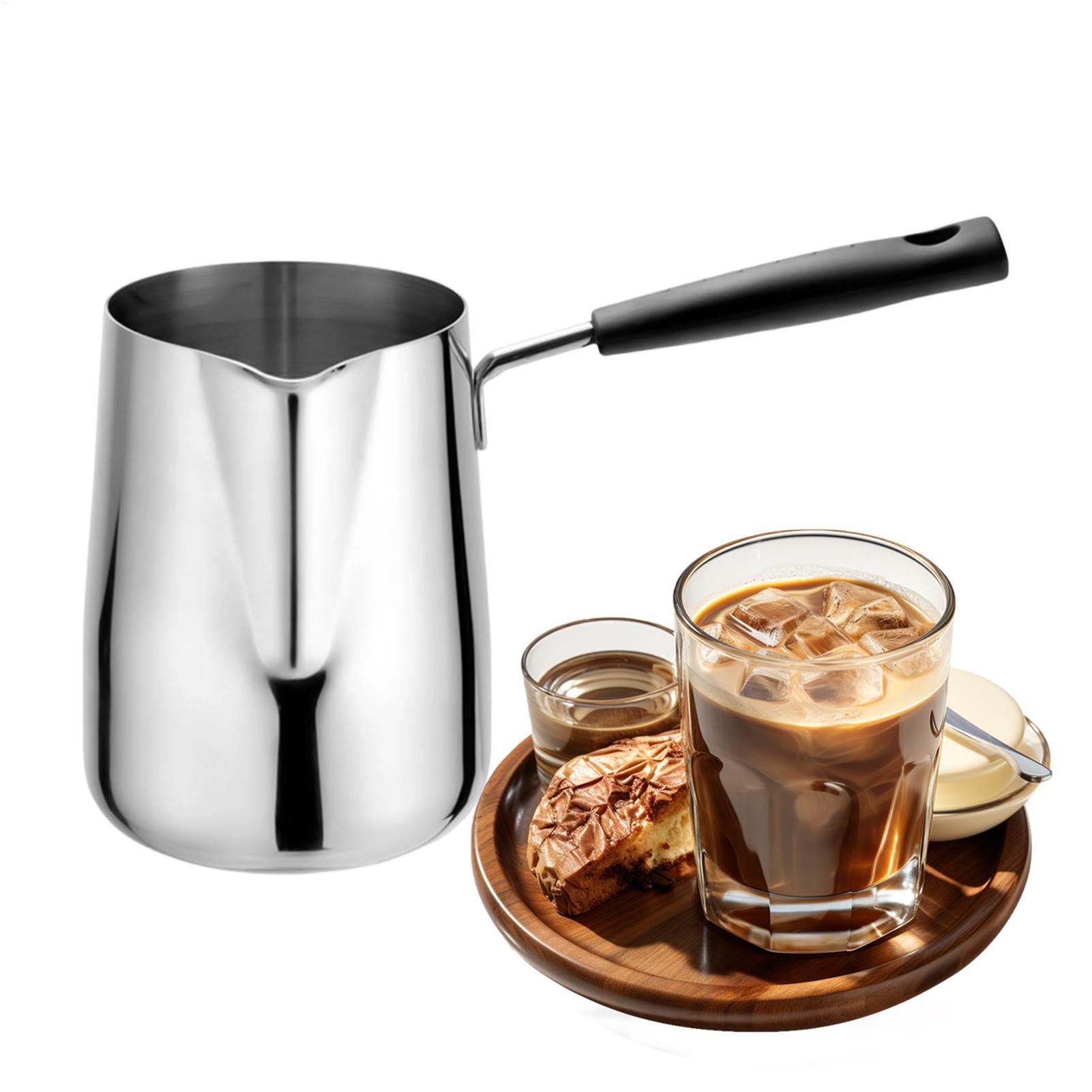 Coffee Tea Pot - หม้อกาแฟขนาดเล็ก 600 มล. หม้อต้มเครื่องดื่มพร้อมพวยกา สำหรับเตาแก๊ส ใช้สำหรับกาแฟ
