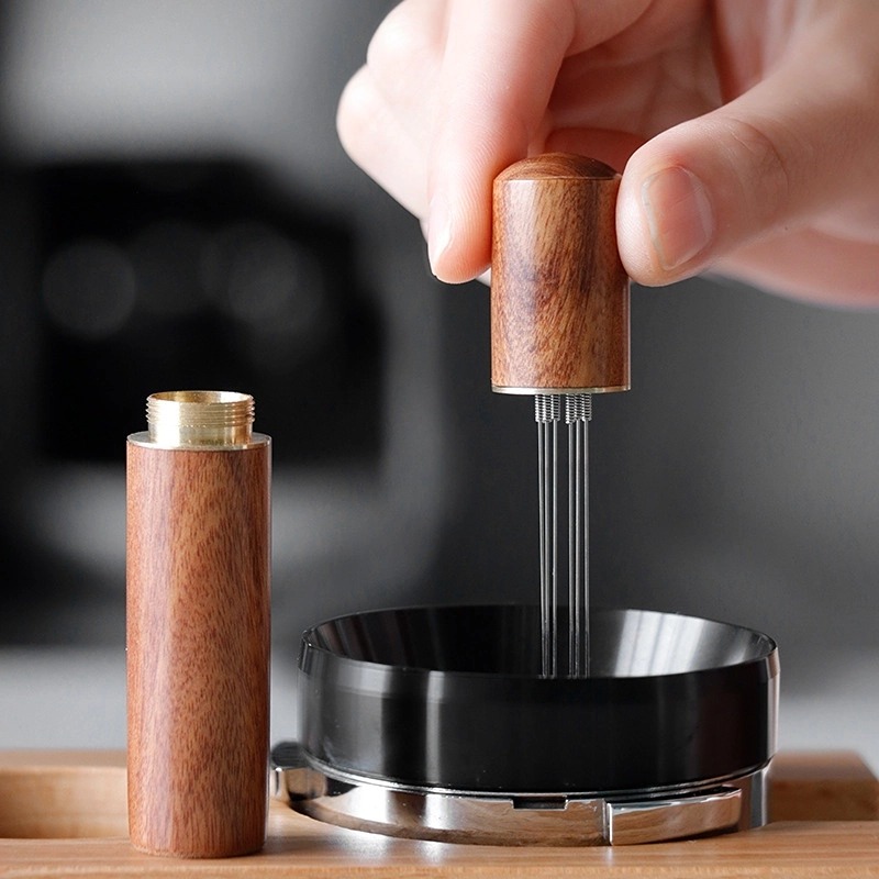 Coffee Tamper Leveler - ที่กดผงกาแฟสแตนเลส เครื่องกระจายผงกาแฟเอสเพรสโซ่ เครื่องปรับระดับผงกาแฟ อุปกรณ์ WDT สำหรับคาเฟ่
