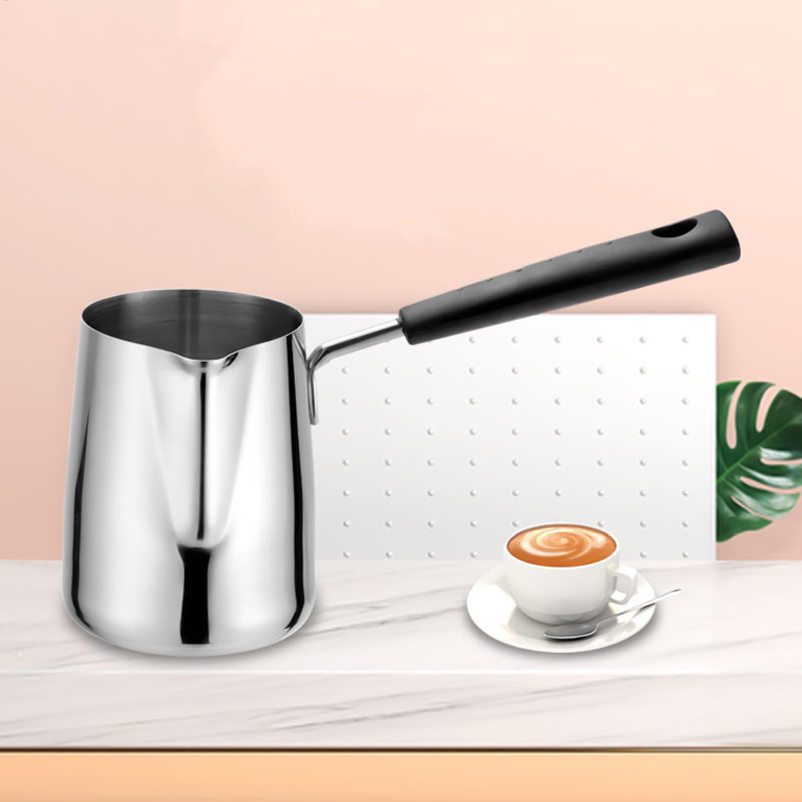 Coffee Tea Pot - หม้อกาแฟตุรกีขนาด 600 มล. พร้อมพวยกาสำหรับเท, อิบริกสำหรับใช้กับเตาแก๊สสำหรับชงกาแฟ, ชานม,
