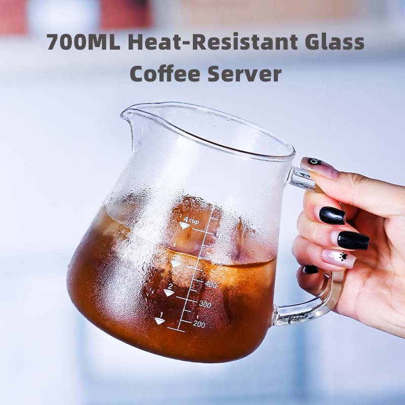Coffee Tea Pot - ชุดกาแฟดริปและกาน้ำชาแก้วโบโรซิลิเกตคุณภาพสูง 700 มล. พร้อมกาน้ำร่วมดื่ม