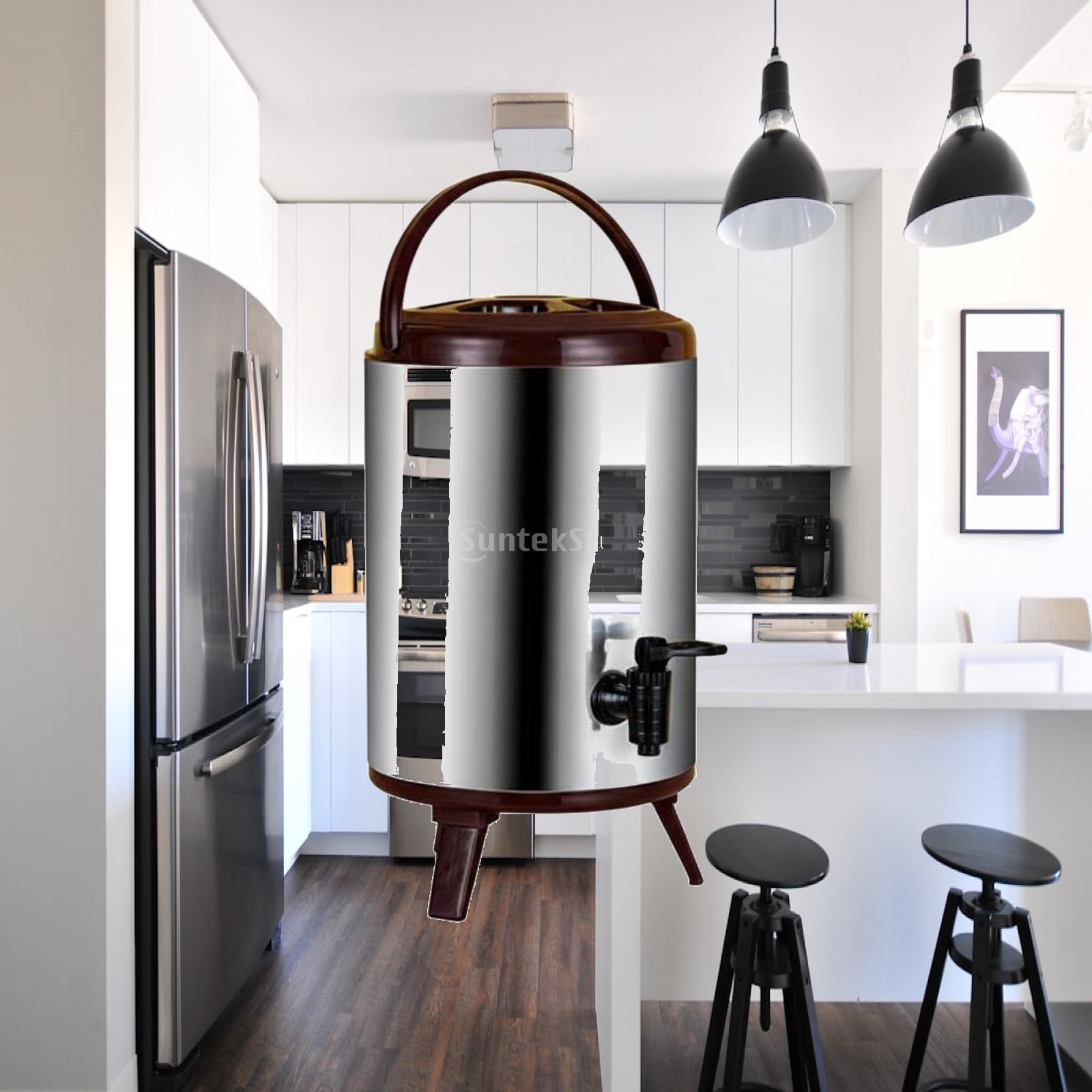 Coffee Tea Urn - เครื่องจ่ายเครื่องดื่มสแตนเลสพร้อมก๊อกน้ำ ถังเก็บเครื่องดื่มร้อนเย็นแบบมีฉนวนสำหรับเสิร์ฟชานมและกาแฟ
