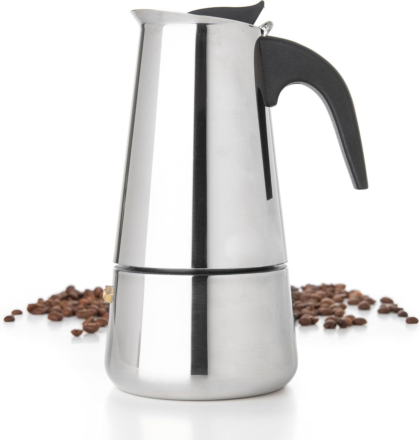 Coffee Tea Pot - หม้อกาแฟมอคค่าสแตนเลสพร้อมถ้วยกาแฟ เครื่องทำลาเต้แบบพกพา กาเฟติเยร์ เครื่องชงชา สำหรับแคมป์ปิ้งและใช้ในบ้าน