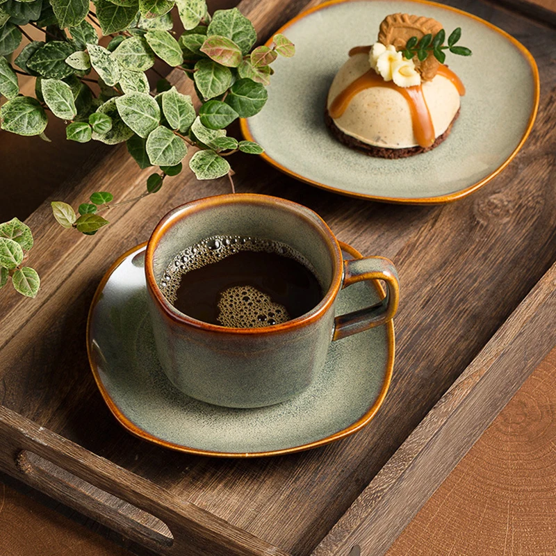 ชุดถ้วยกาแฟเซรามิกสไตล์เรโทรพร - Coffee Tea Garden บทวิจารณ์และราคา