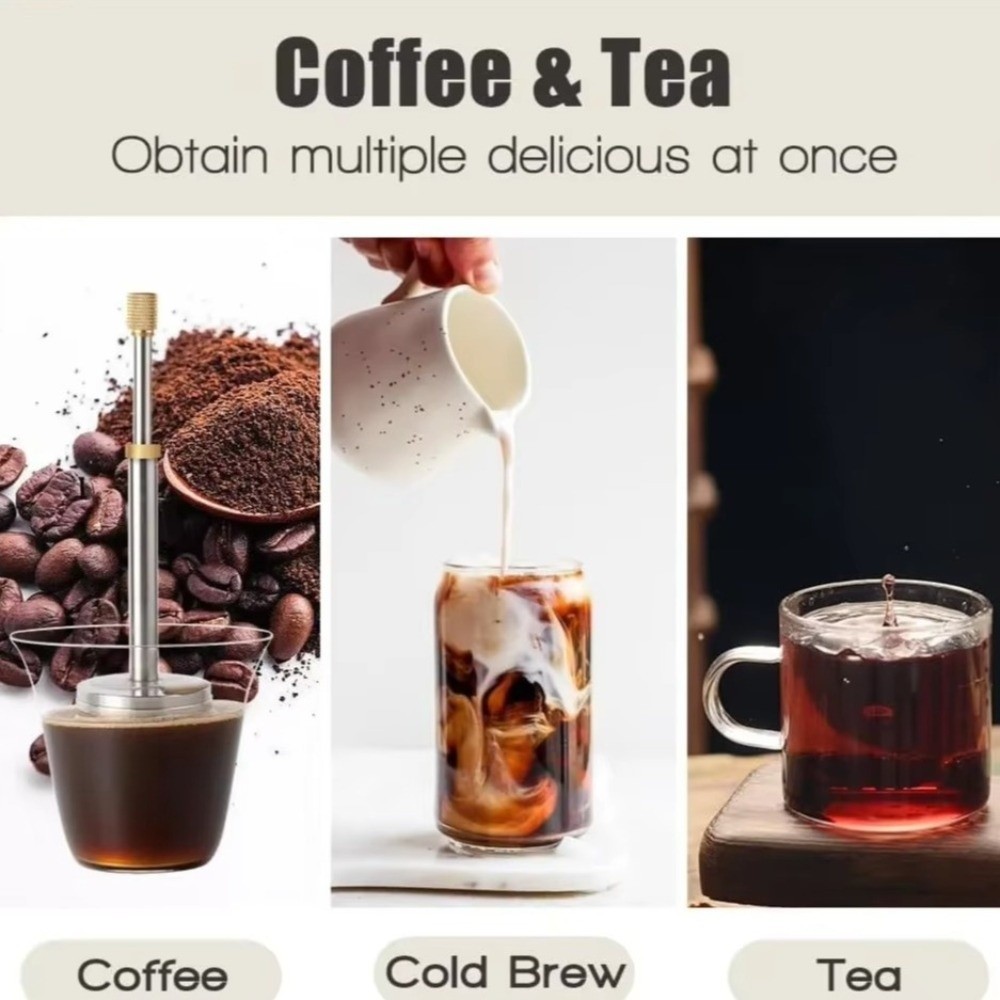 ที่กรองชาและกาแฟแบบกด ตาข่ายละ - Coffee Tea Press บทวิจารณ์และราคา