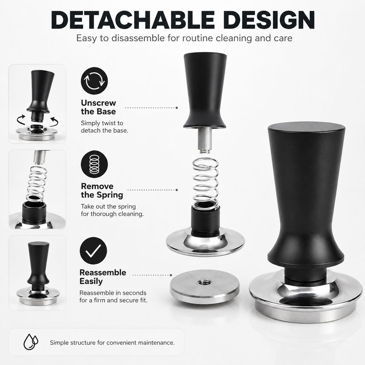 1 ชิ้น ที่กดกาแฟขนาด 51/53/58  - Coffee Tamper Leveler บทวิจารณ์และราคา