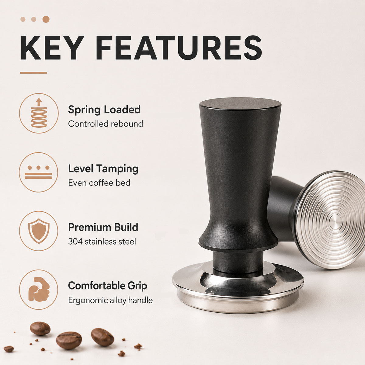 1 ชิ้น ที่กดกาแฟขนาด 51/53/58  - Coffee Tamper Leveler บทวิจารณ์และราคา