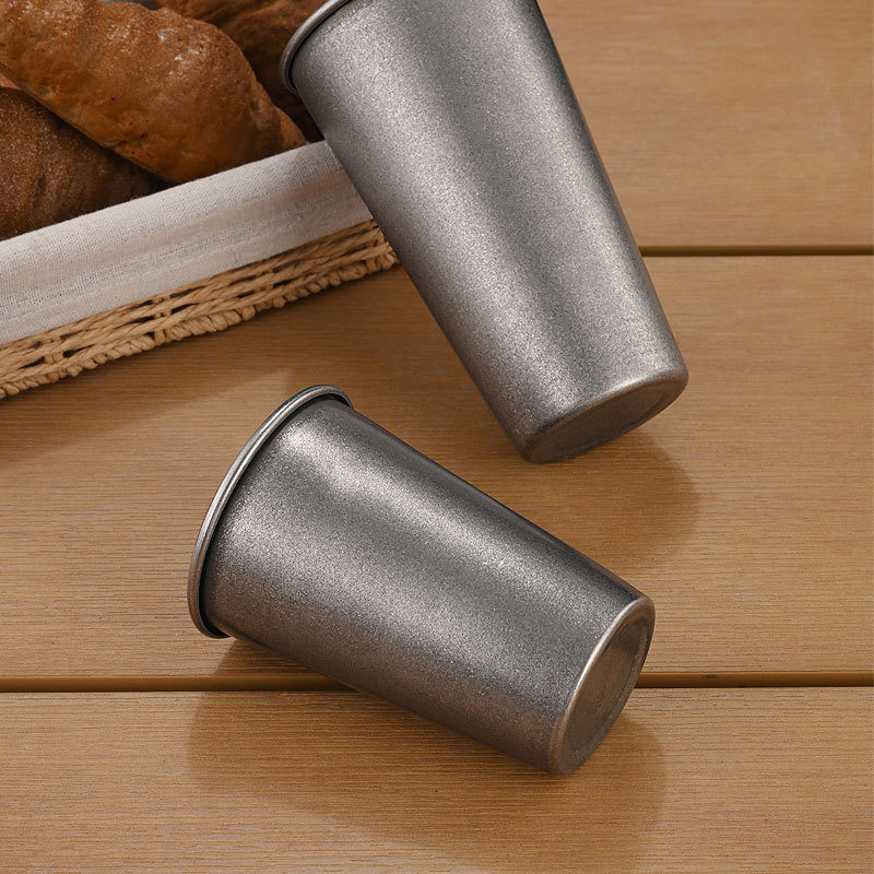 แก้วดื่มสแตนเลสสีเงินสไตล์เรโท - Mug Tea Coffee บทวิจารณ์และราคา