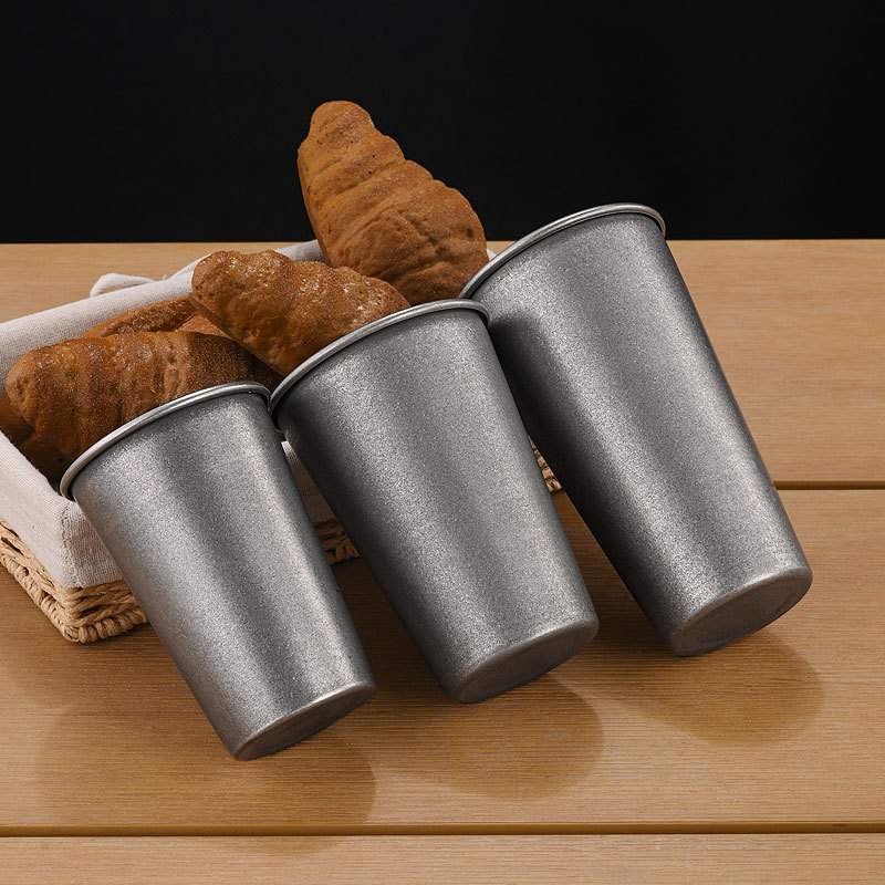 แก้วดื่มสแตนเลสสีเงินสไตล์เรโท - Mug Tea Coffee บทวิจารณ์และราคา