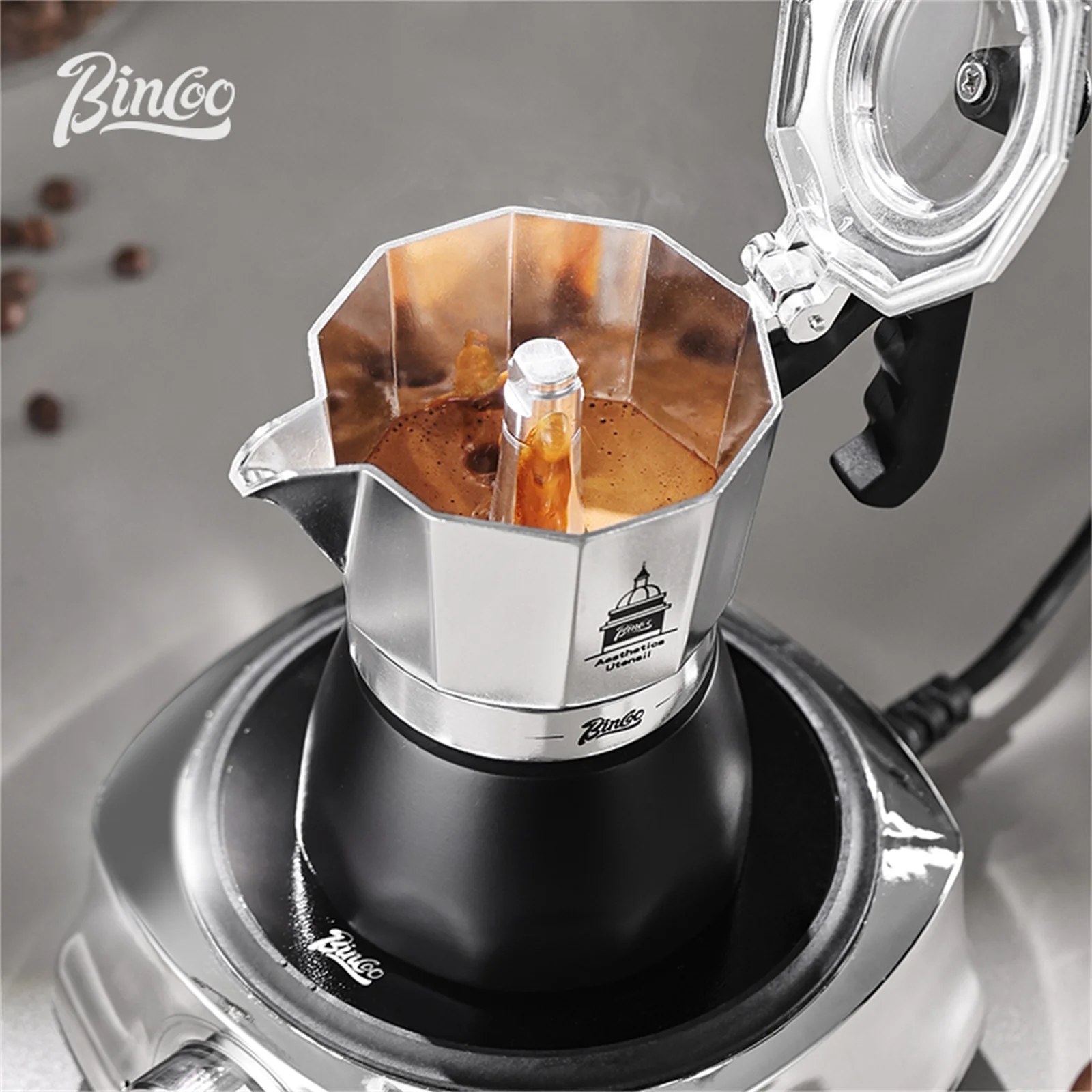 BINCOO วาล์วคู่ Moka Pot,Espre - Coffee Tea Espresso บทวิจารณ์และราคา