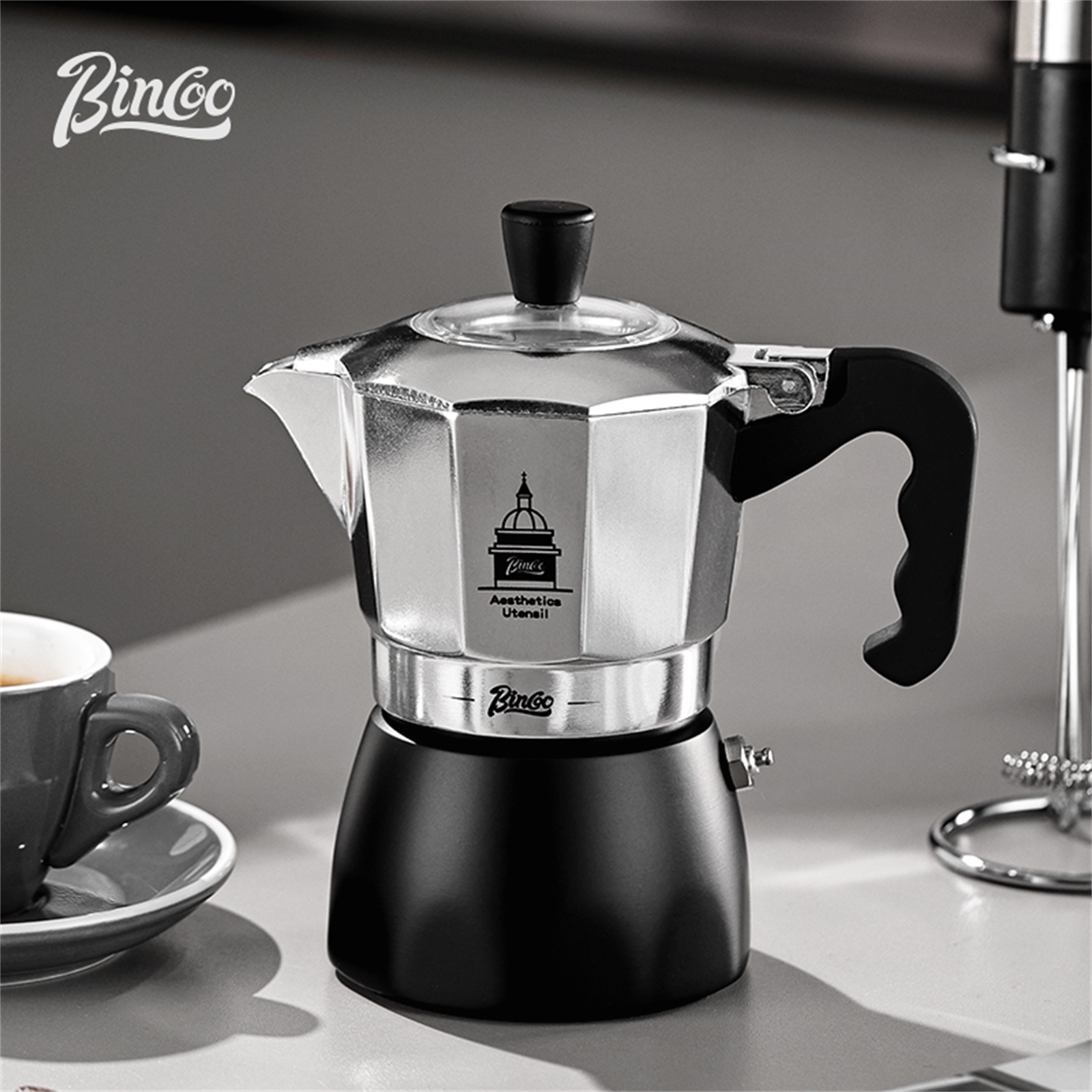 BINCOO วาล์วคู่ Moka Pot,Espre - Coffee Tea Espresso บทวิจารณ์และราคา