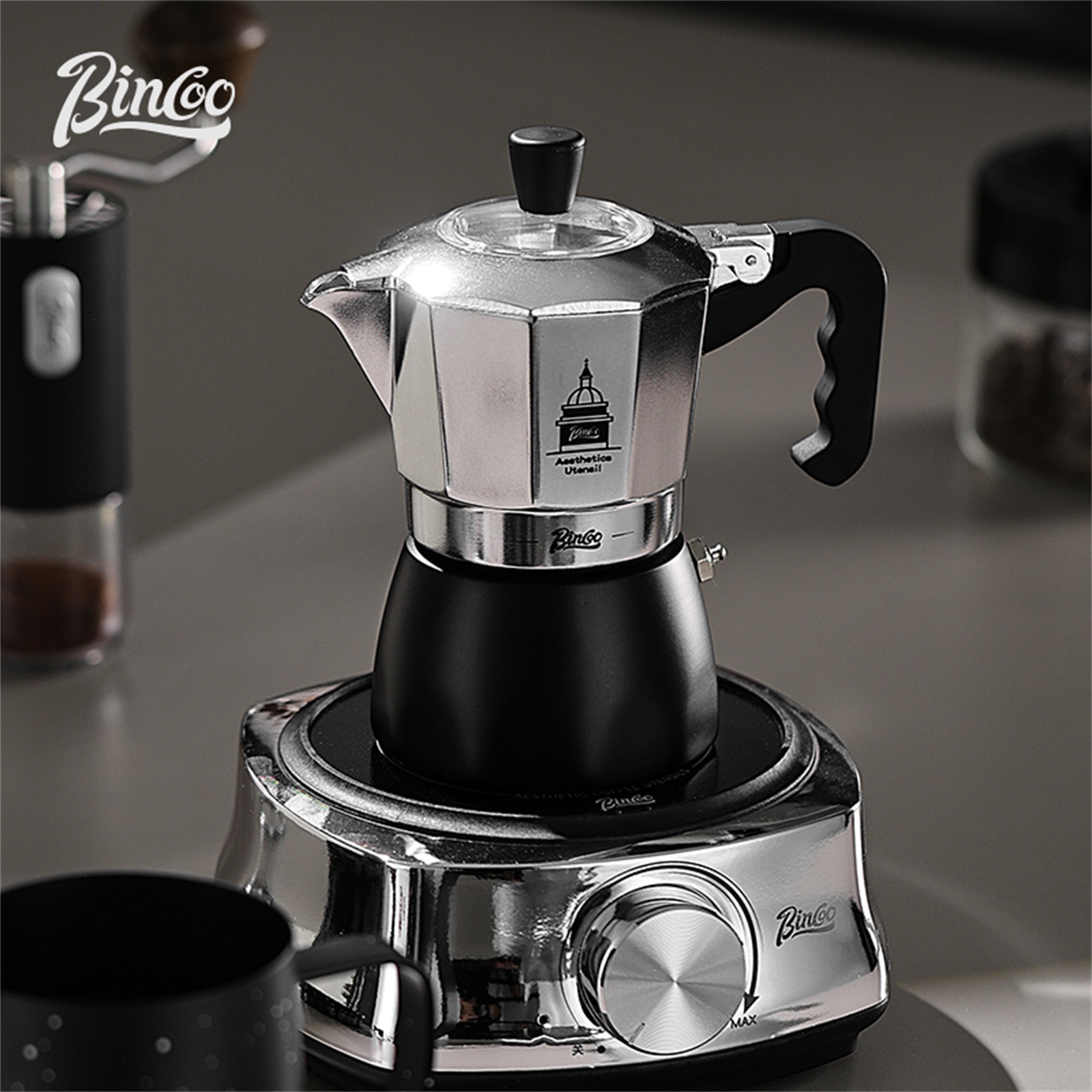 BINCOO วาล์วคู่ Moka Pot,Espre - Coffee Tea Espresso บทวิจารณ์และราคา