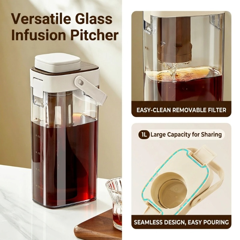 เหยือกชงกาแฟสกัดเย็นแบบปิดผนึก - Coffee Tea Pot บทวิจารณ์และราคา
