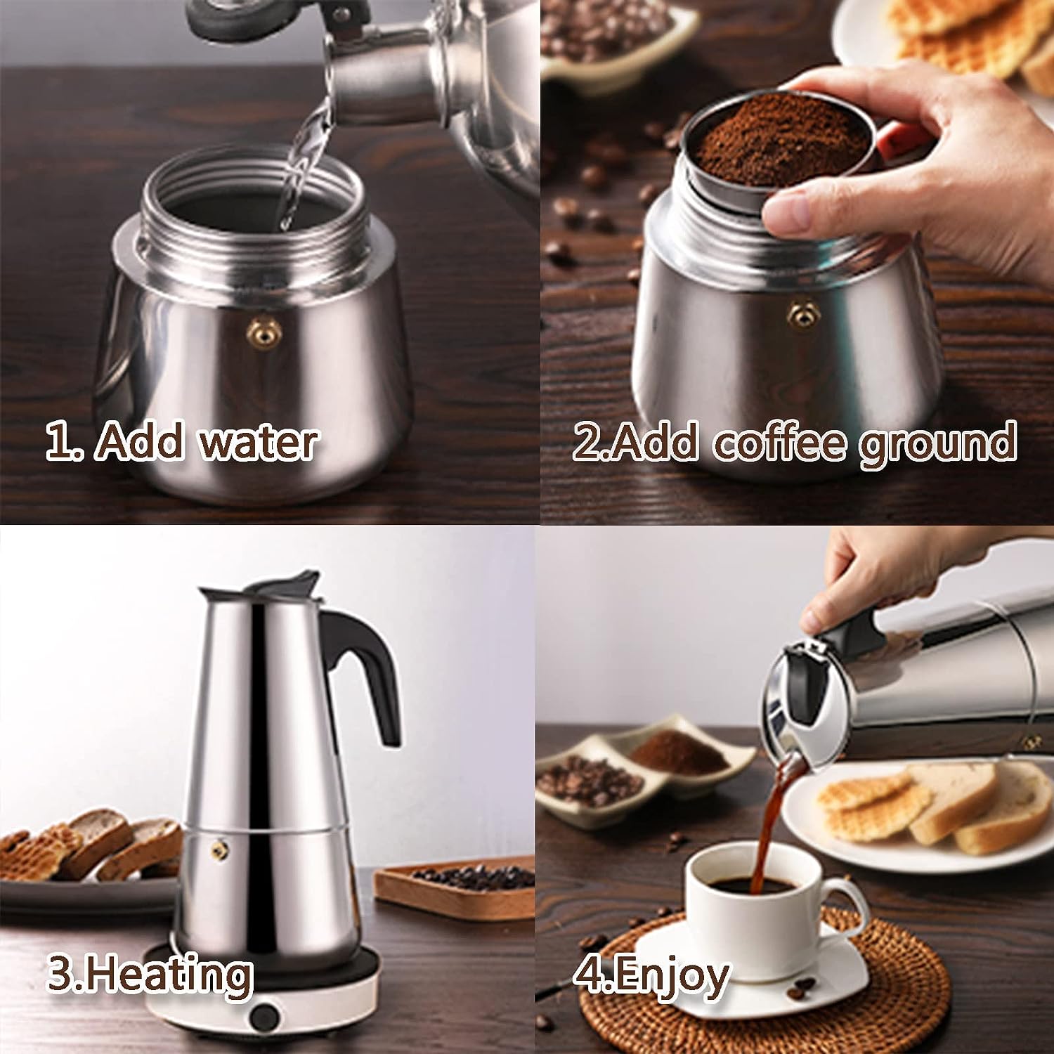เครื่องชงกาแฟโมคา4/6/9ถ้วย, เค - Coffee Tea Espresso บทวิจารณ์และราคา