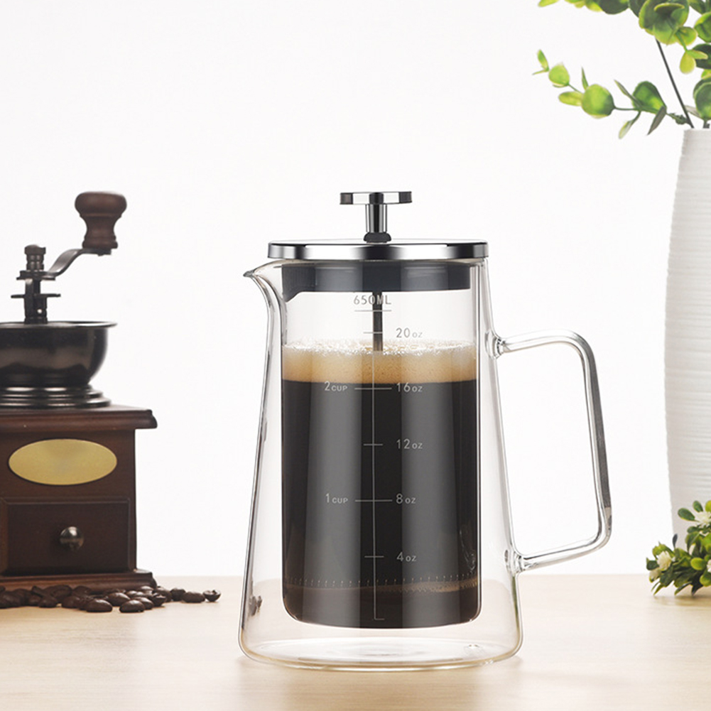 หม้อเฟรนช์เพรสสองชั้น ทำจากแก้ - Coffee Tea Pot บทวิจารณ์และราคา