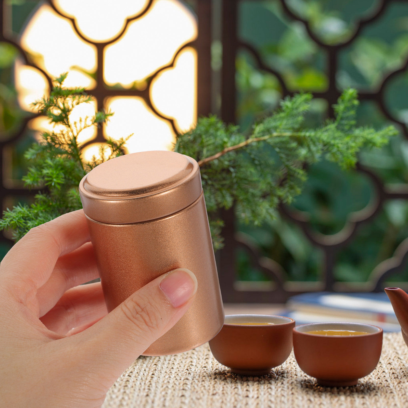 ชุดกระปุกเก็บชาโลหะ 2 ชิ้น ขนา - Coffee Tea Jar Set บทวิจารณ์และราคา