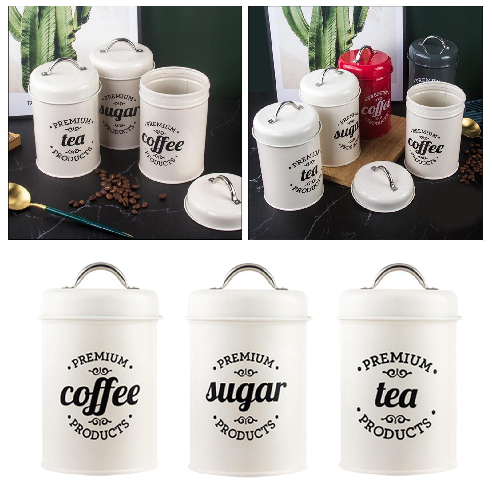 ชุดกระป๋องโลหะสำหรับเก็บอาหาร  - Coffee Tea Jar Set บทวิจารณ์และราคา