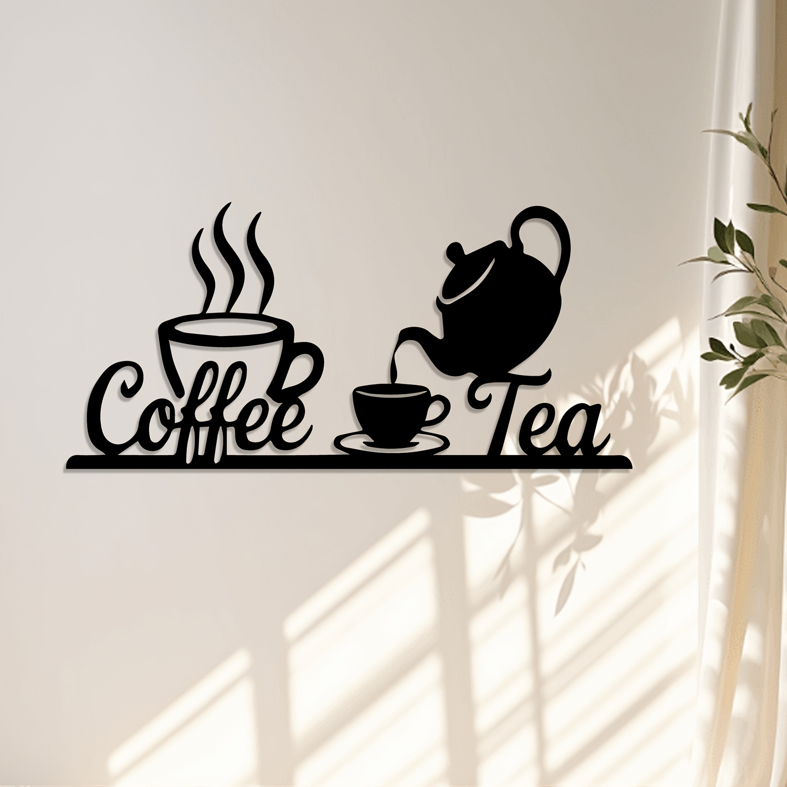 ป้ายตกแต่งผนังรูปกาแฟและชา 1 ช - Coffee Tea Press บทวิจารณ์และราคา